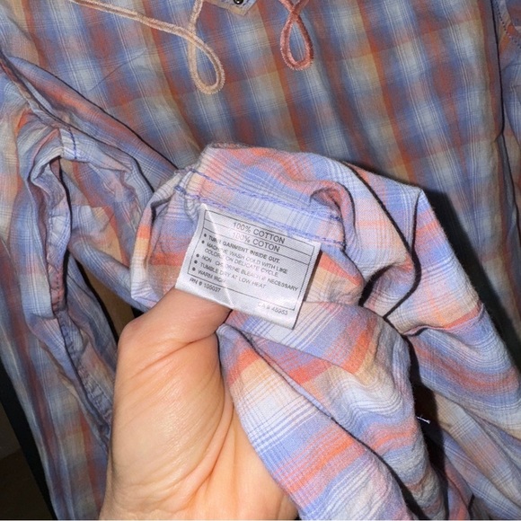 Ariat button down shirt Pearl Snap Plaid Western Rodeo Long Sleeve embroidered - Picture 8 of 8